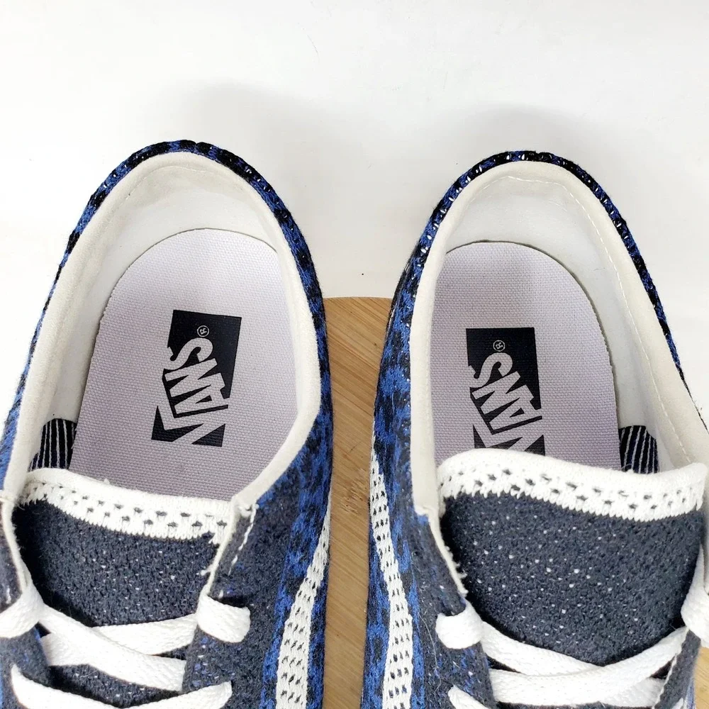 Vans Premium Old Skool Knit 36 Shoes Mens 13 Blue Lace Up Skate Sneaker